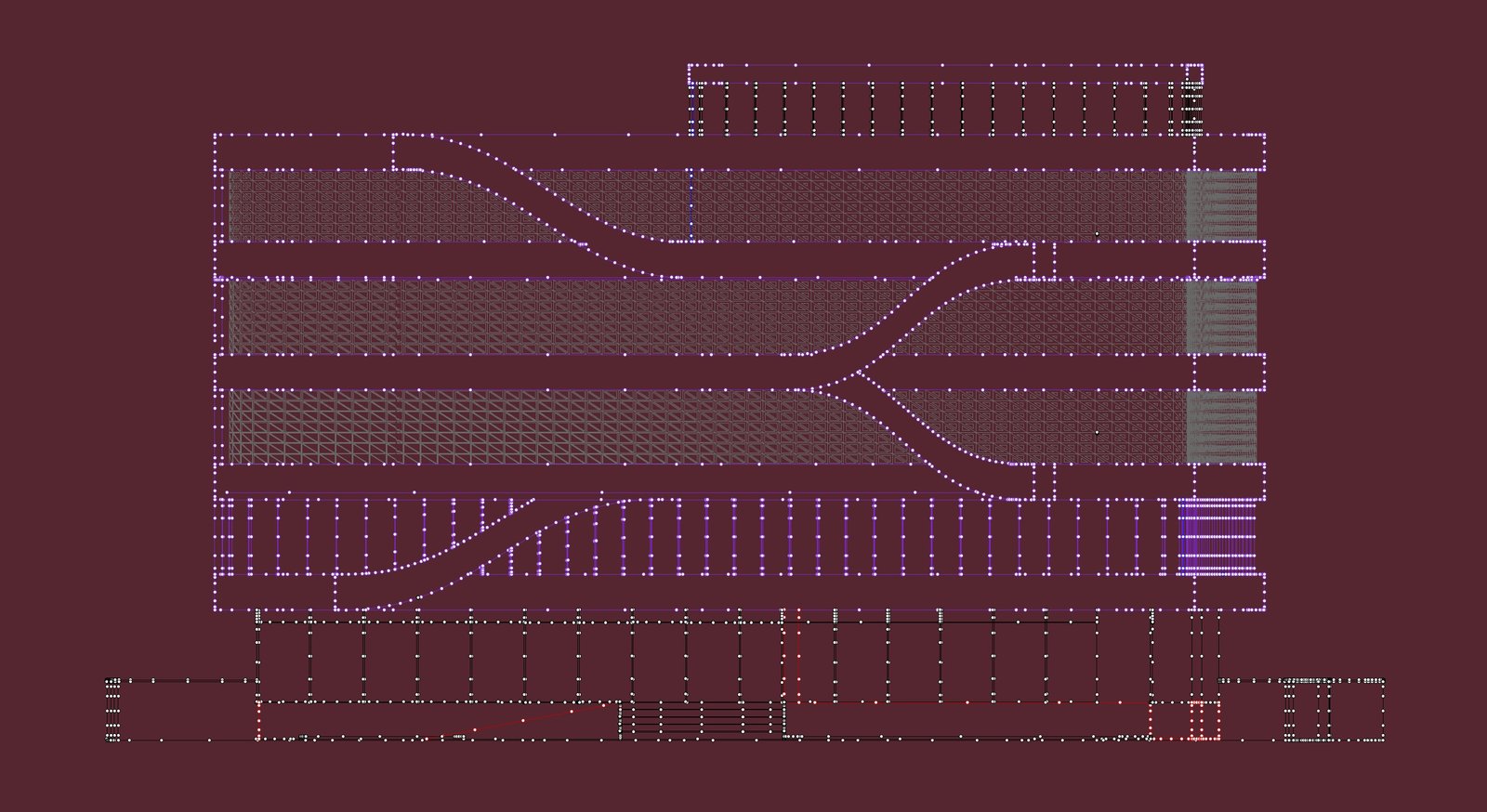 Before using the Make2D cleanup command: fragmented drawing output